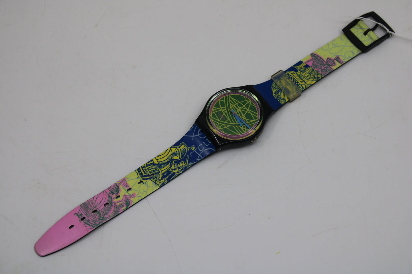 1991 Vintage Gents Swatch 'The Globe' GB137, Nice, Used Condition, working 100% with the ORIGINAL strap