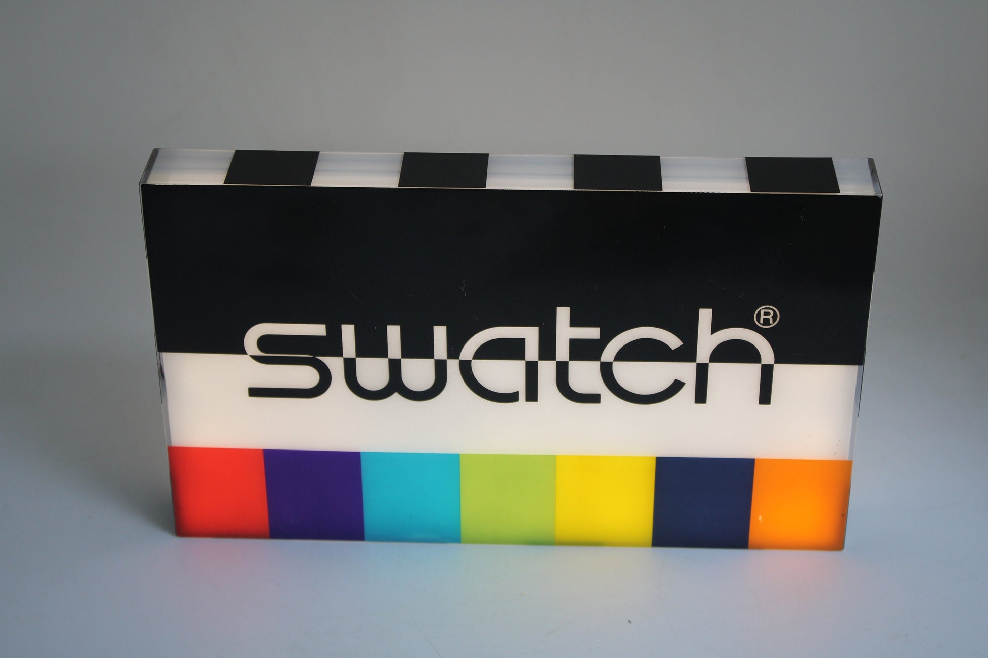 Very rare original Swatch plastic box, upcycable as a light or lamp?