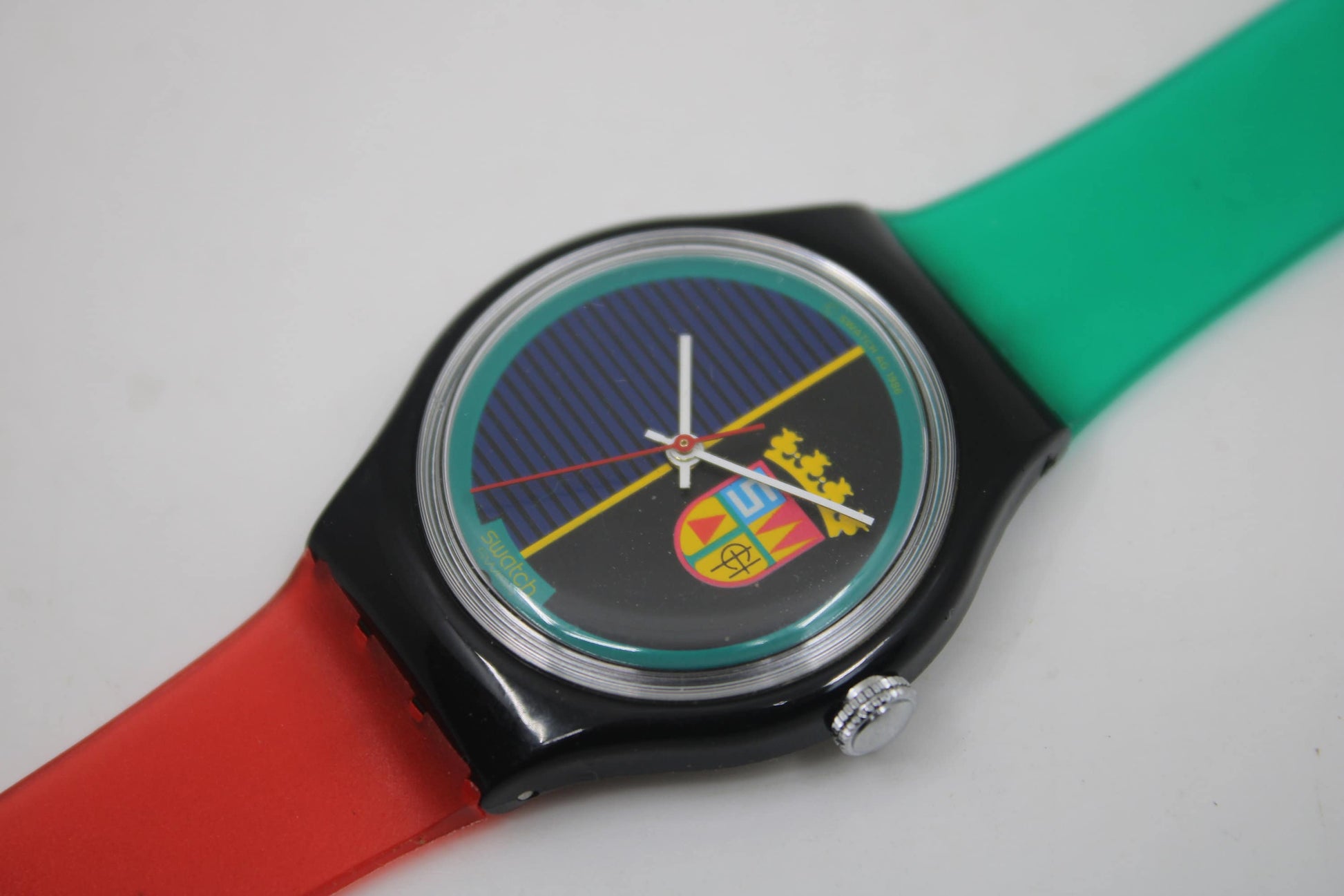 1986 'Sir Swatch' Automatic Swatch, NEW strap and NEW case, 100% working