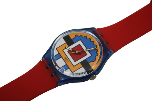 1993 Gents Swatch 'Paella', GN129, working 100% nice early 90s vintage Gents Swatch, Nice, Used Condition