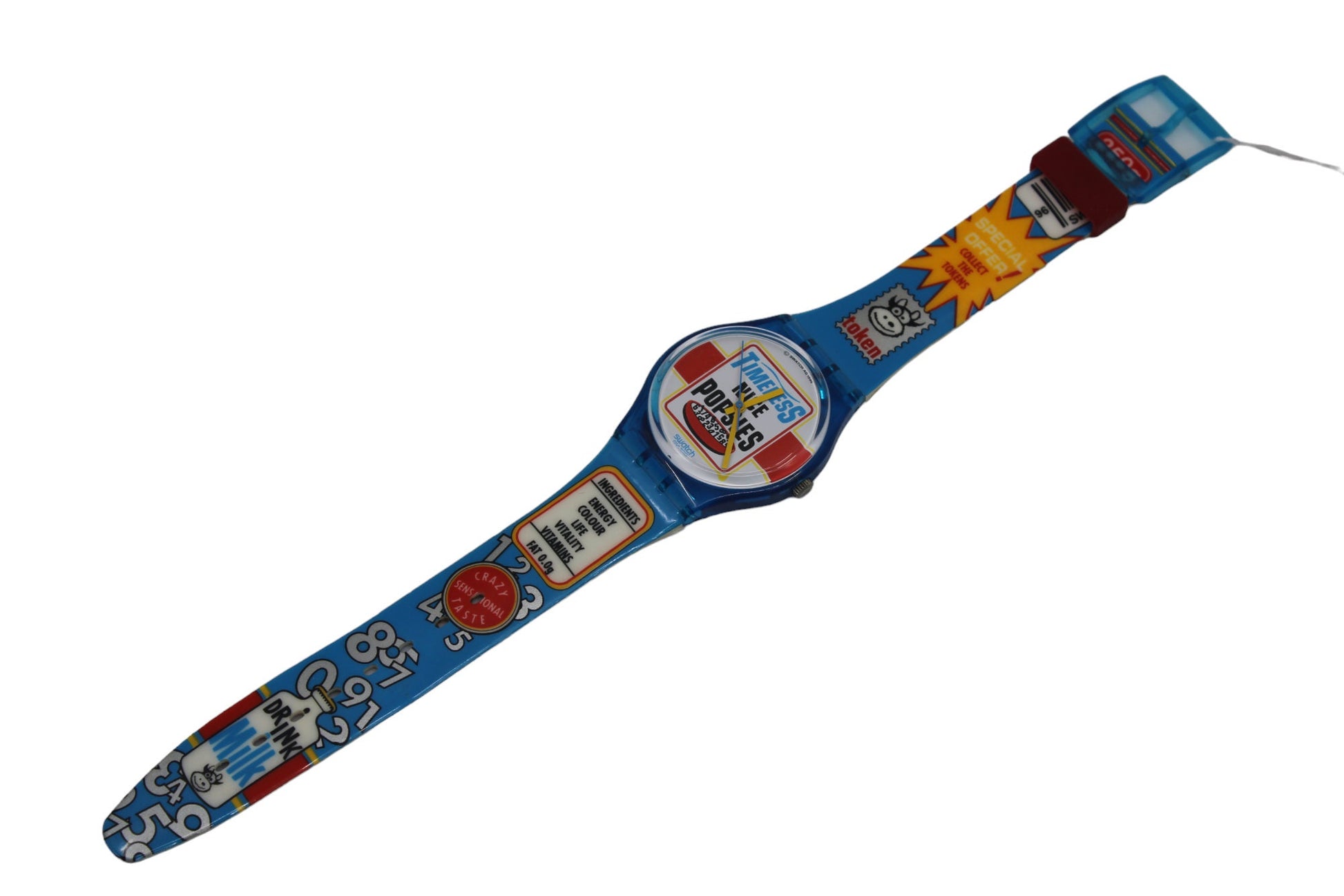 1996 Vintage Gents Swatch 'Good Morning' GN156, Near Mint Condition, working 100% with the original strap
