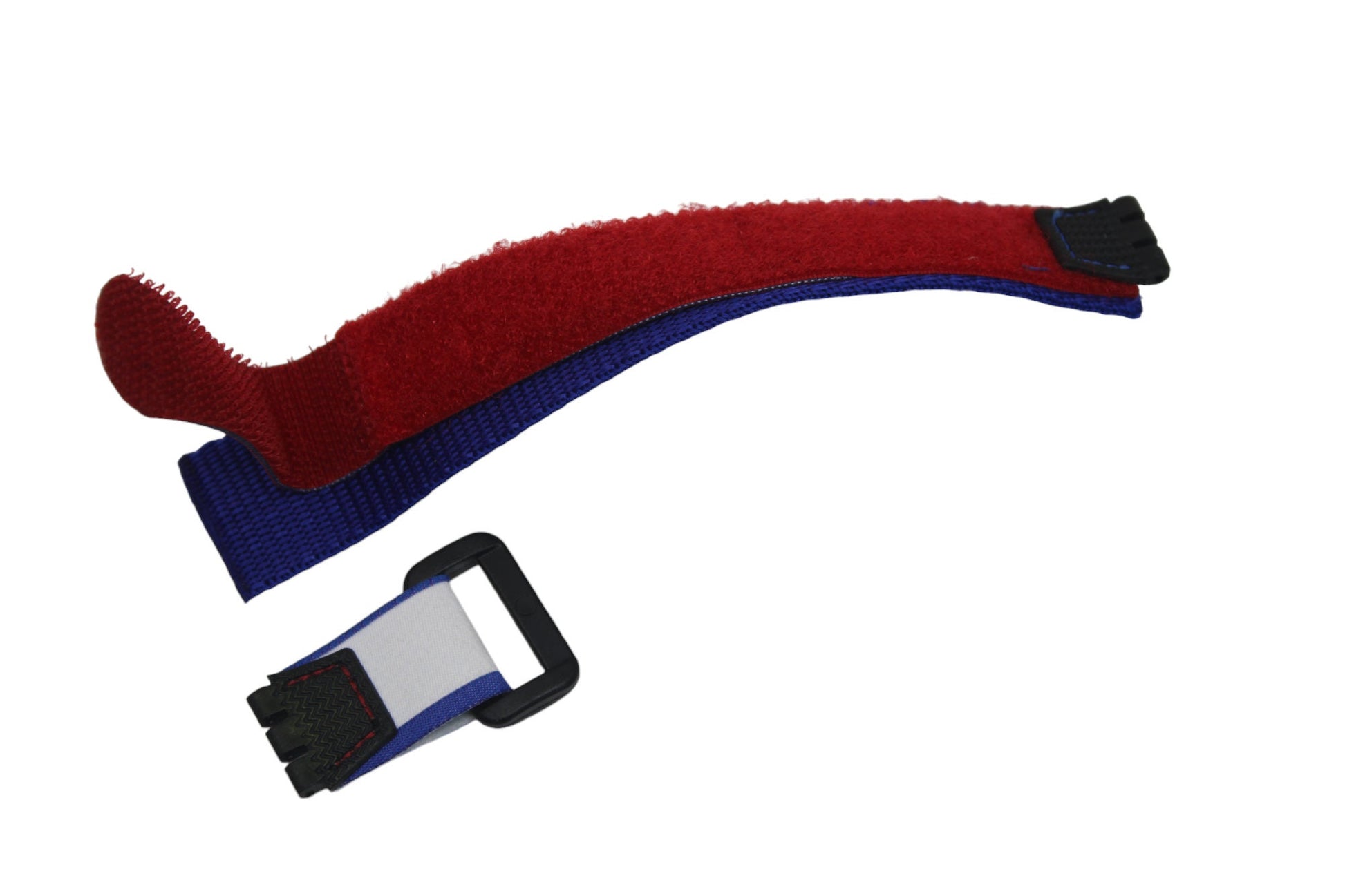NEW OLD STOCK 17mm Swatch Hook & Loop strap, Blue and Red, SOB405