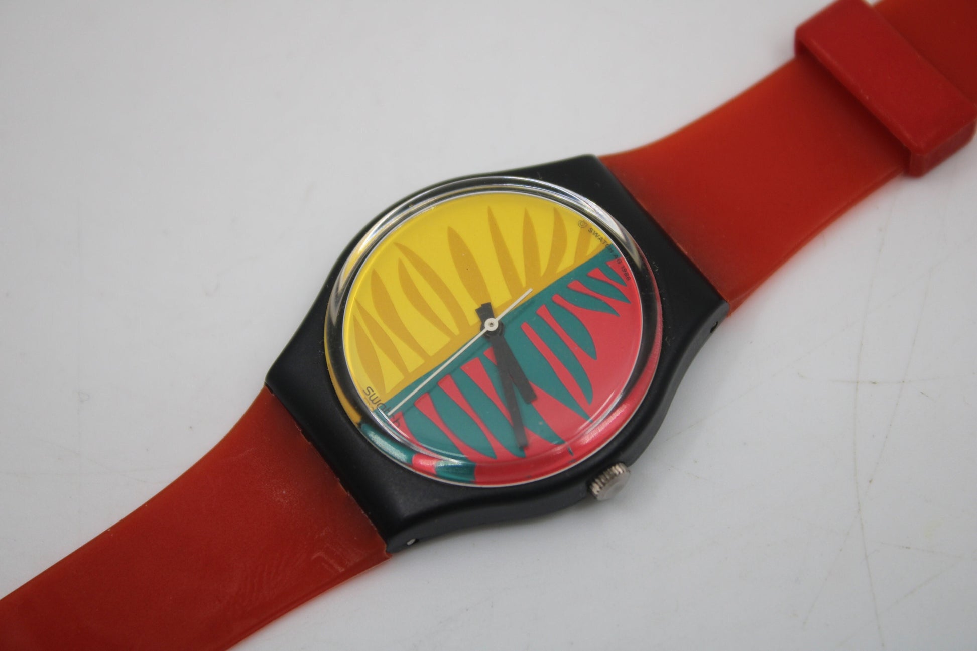 1987, Vintage Gents Swatch, 'Waipitu', GB113, NO box, Unused, New Old Stock Condition, working 100%, Original Strap