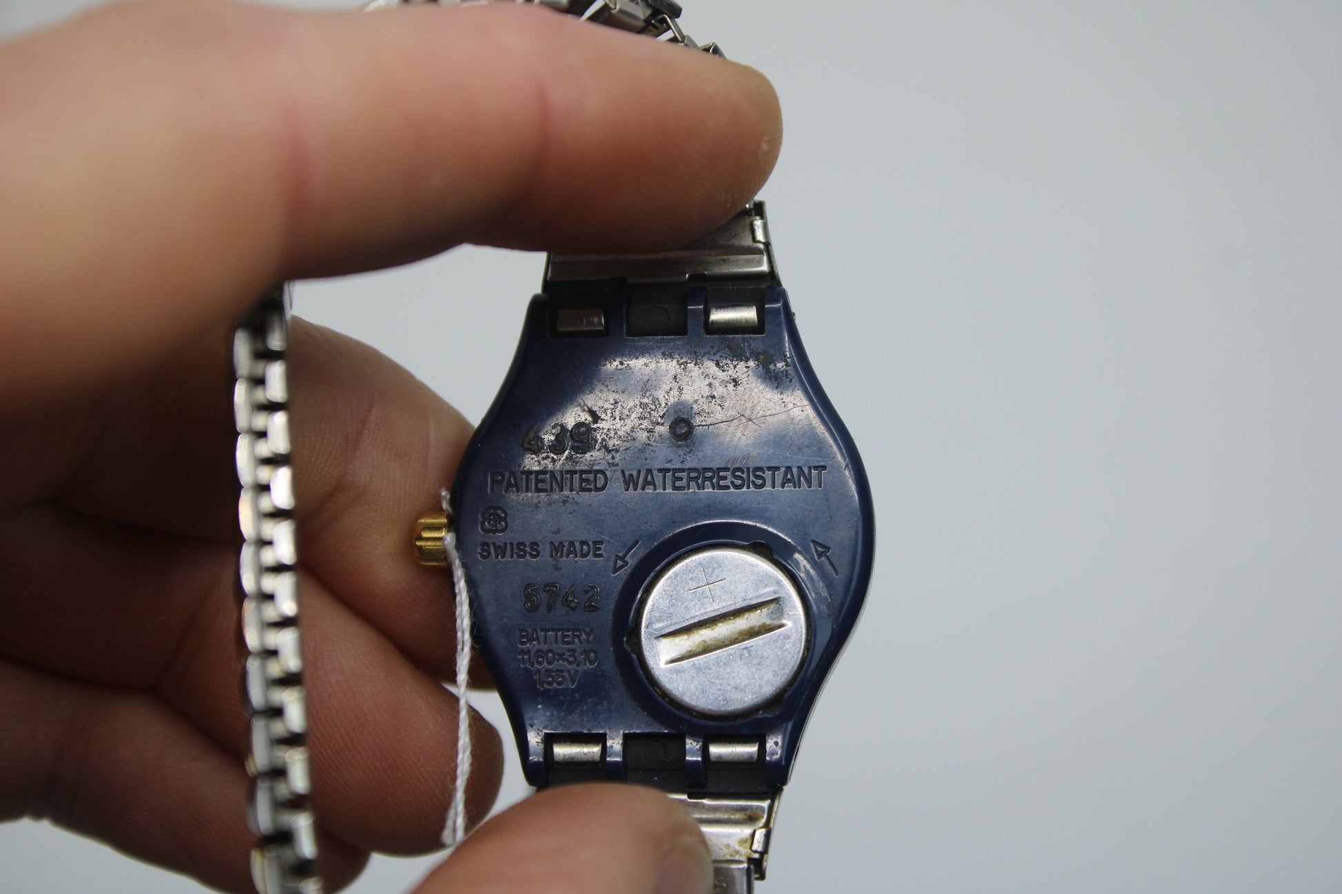 1994 Vintage Gents Stop Swatch 'Double Run' SSN104/105, in good condition, working 100%