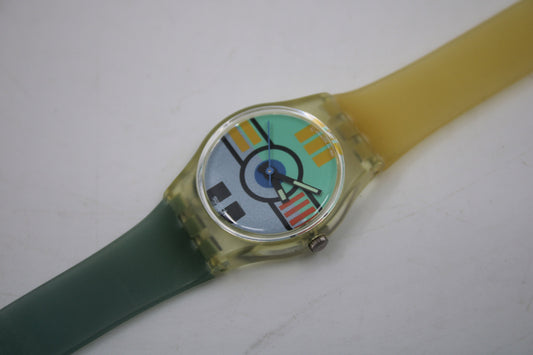 Swatch, Ladies, 1988, 'Famingo Deli', LK107, New Old Stock, Never Worn