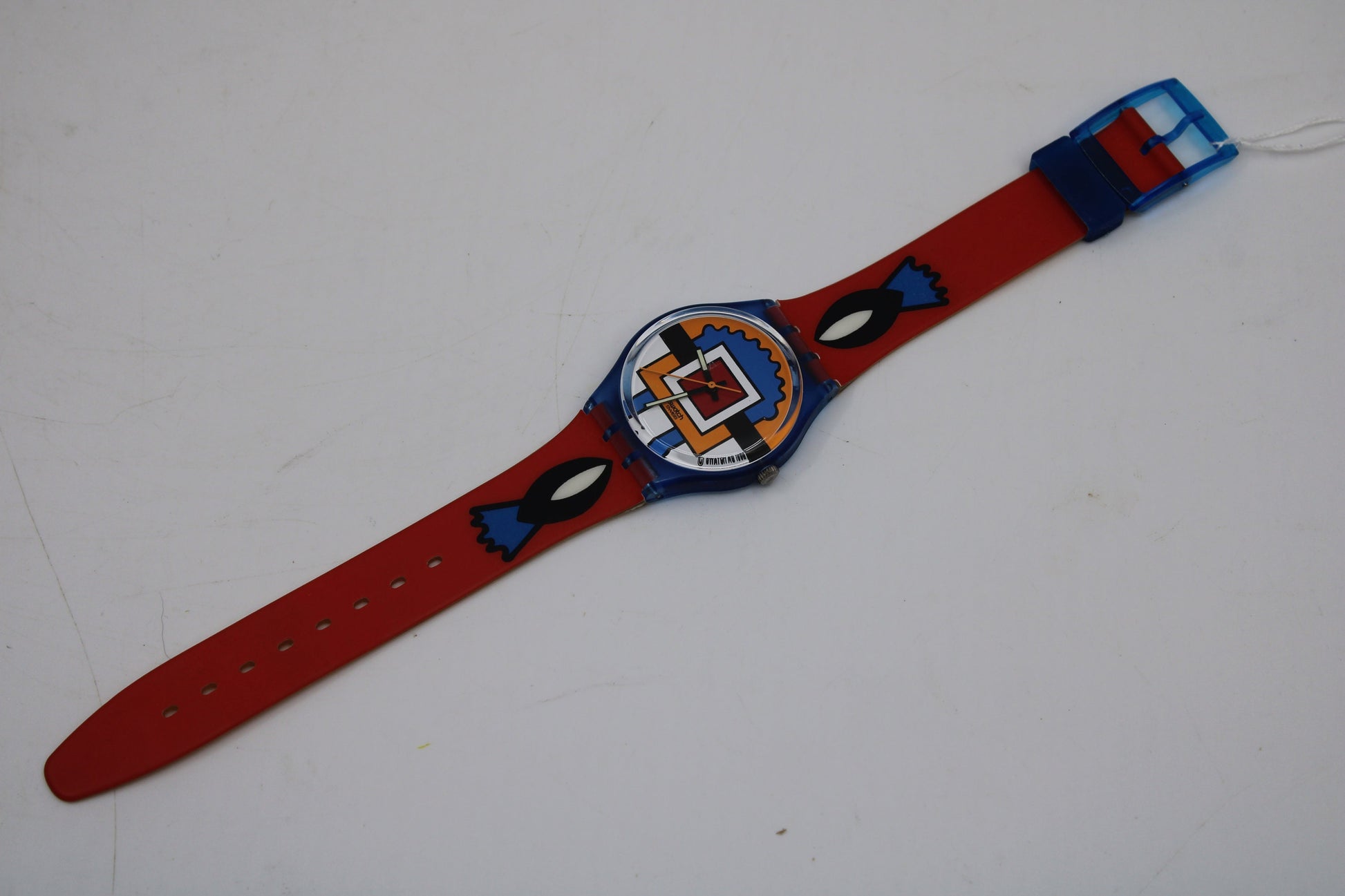 1993 NEW OLD STOCK 'Paella', GN129, working 100% nice early 90s vintage Gents Swatch, ReaD Description Pls