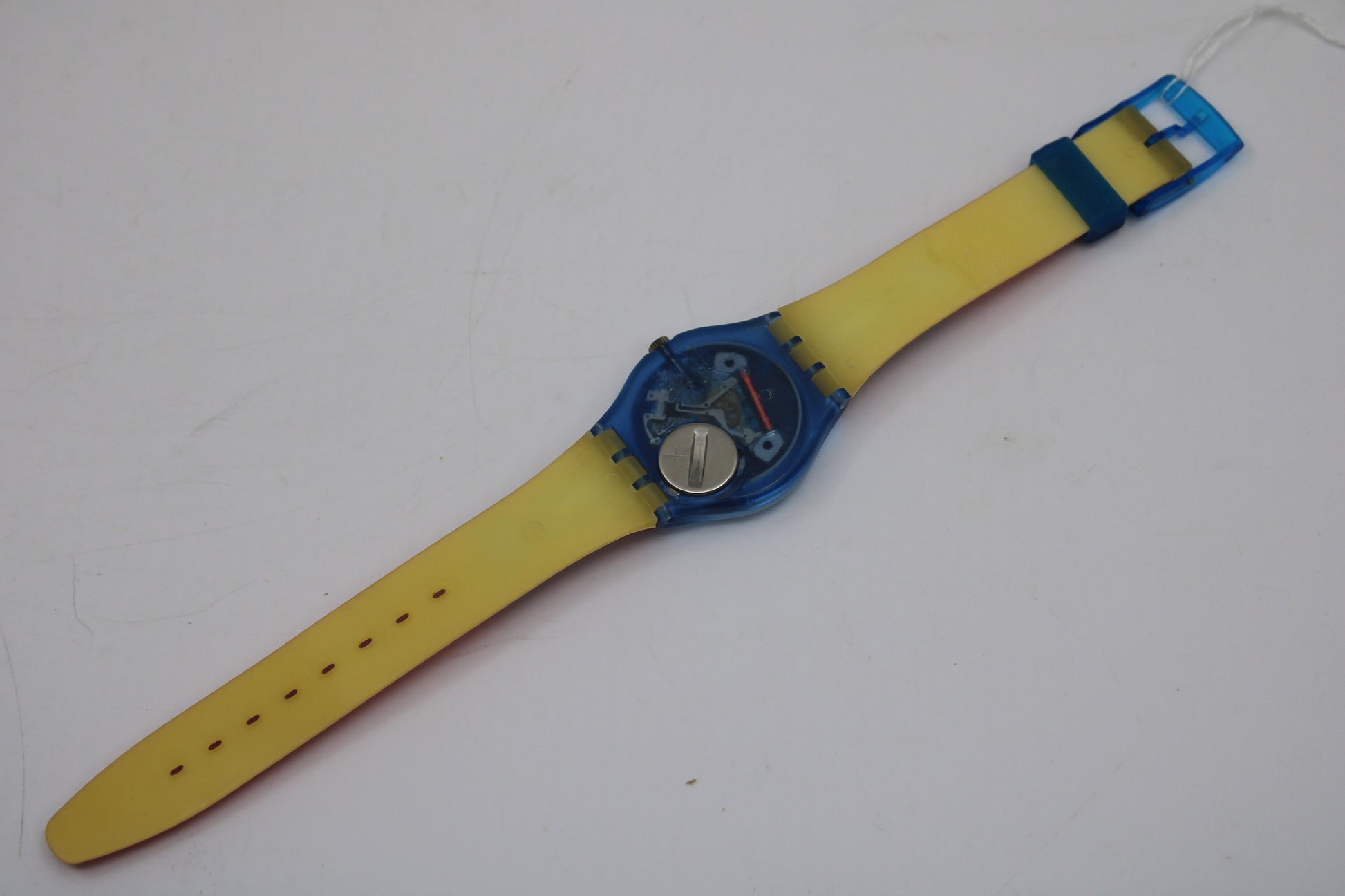 1993 NEW OLD STOCK 'Paella', GN129, working 100% nice early 90s vintage Gents Swatch, ReaD Description Pls
