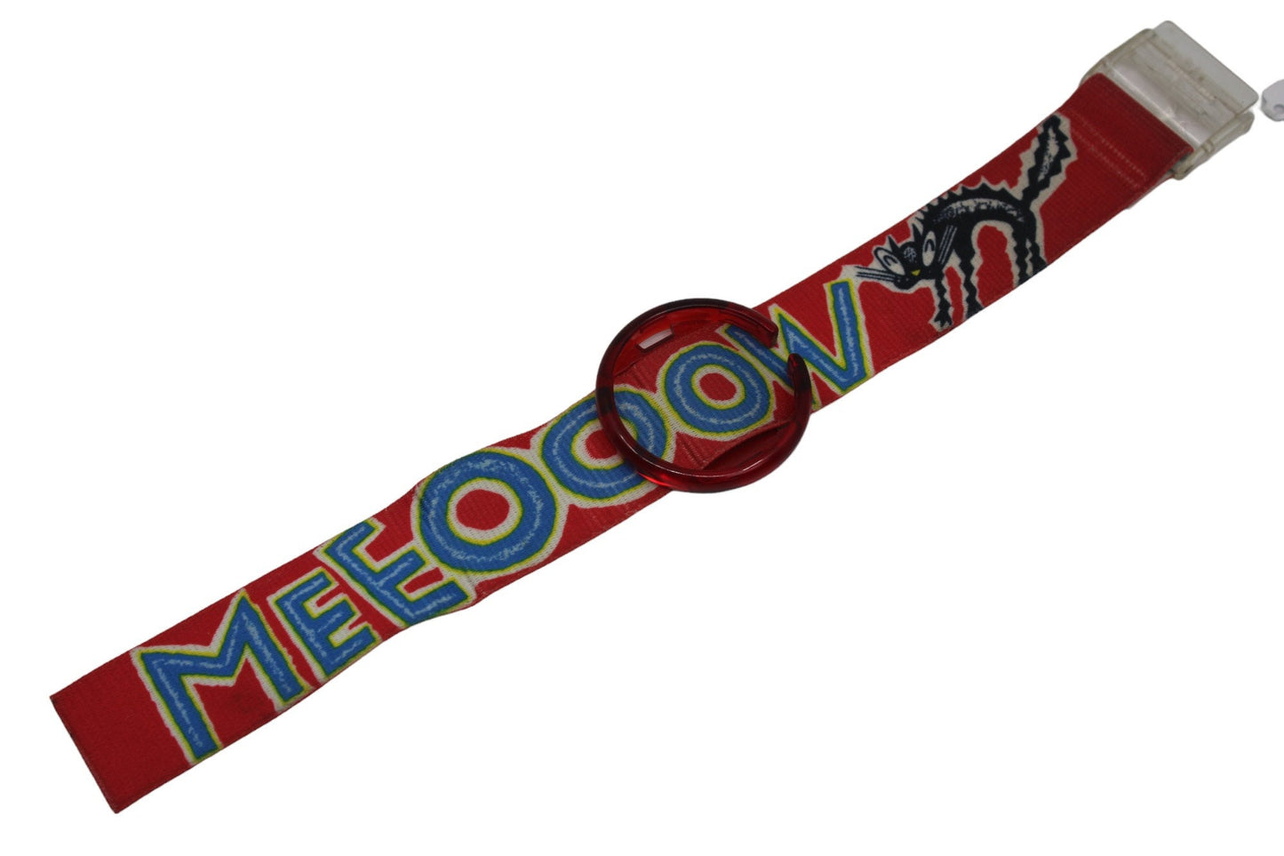 1992 Vintage Pop Swatch Strap, 'Meeeoow', PWK156, PopSwatch, used strap, nice condition