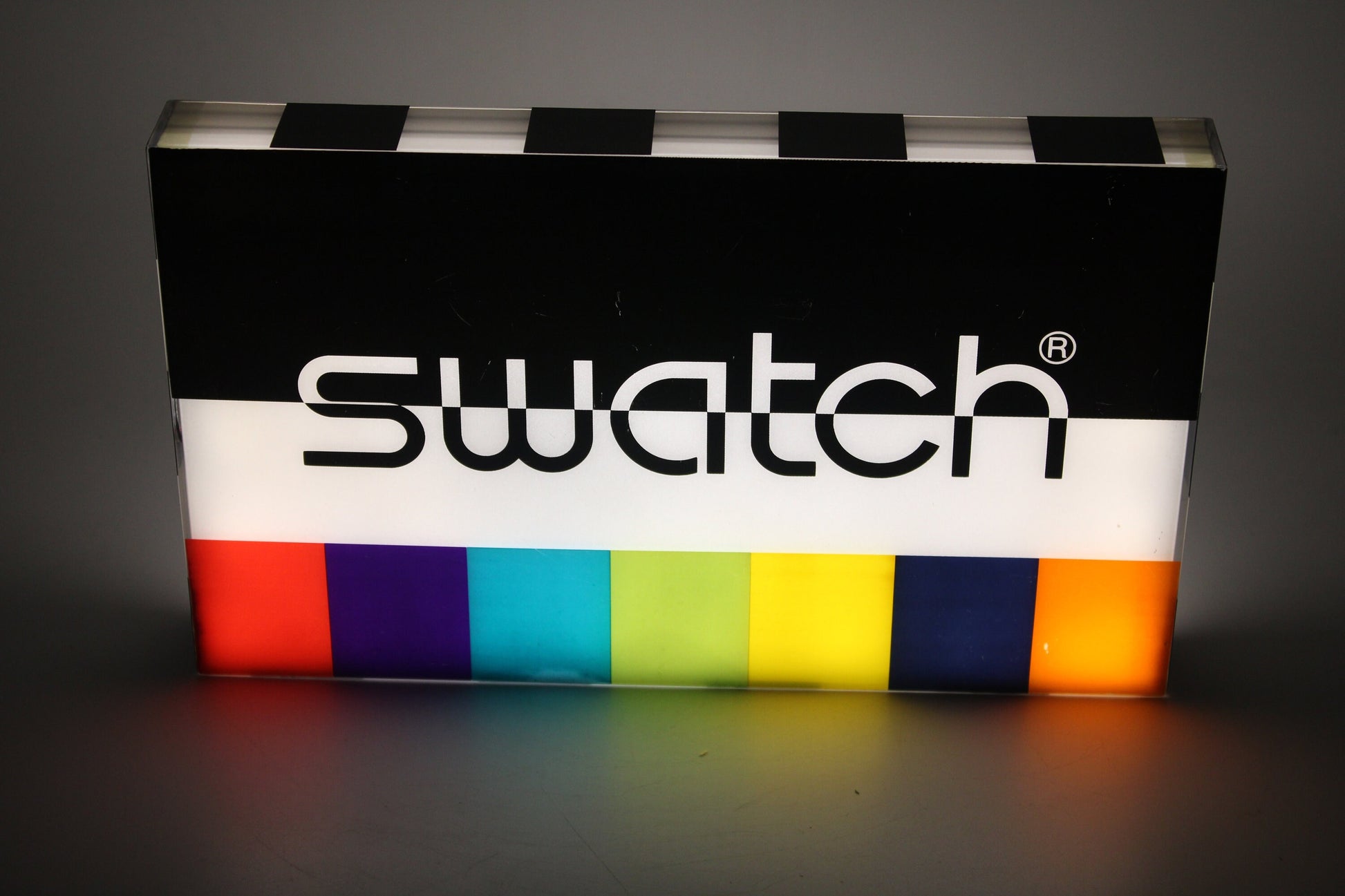 Very rare original Swatch plastic box, upcycable as a light or lamp?