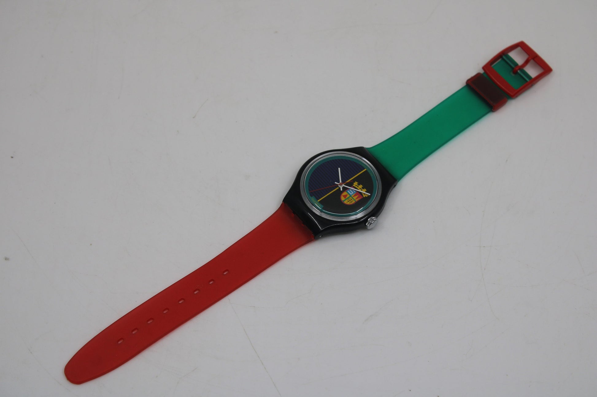 1986 'Sir Swatch' Automatic Swatch, NEW strap and NEW case, 100% working