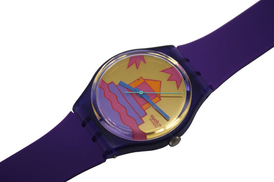 1991 Gentst Swatch 'Pink Avis', GV105, working 100% nice early 90s Swatch in a Very Nice condition, brand new silicone strap