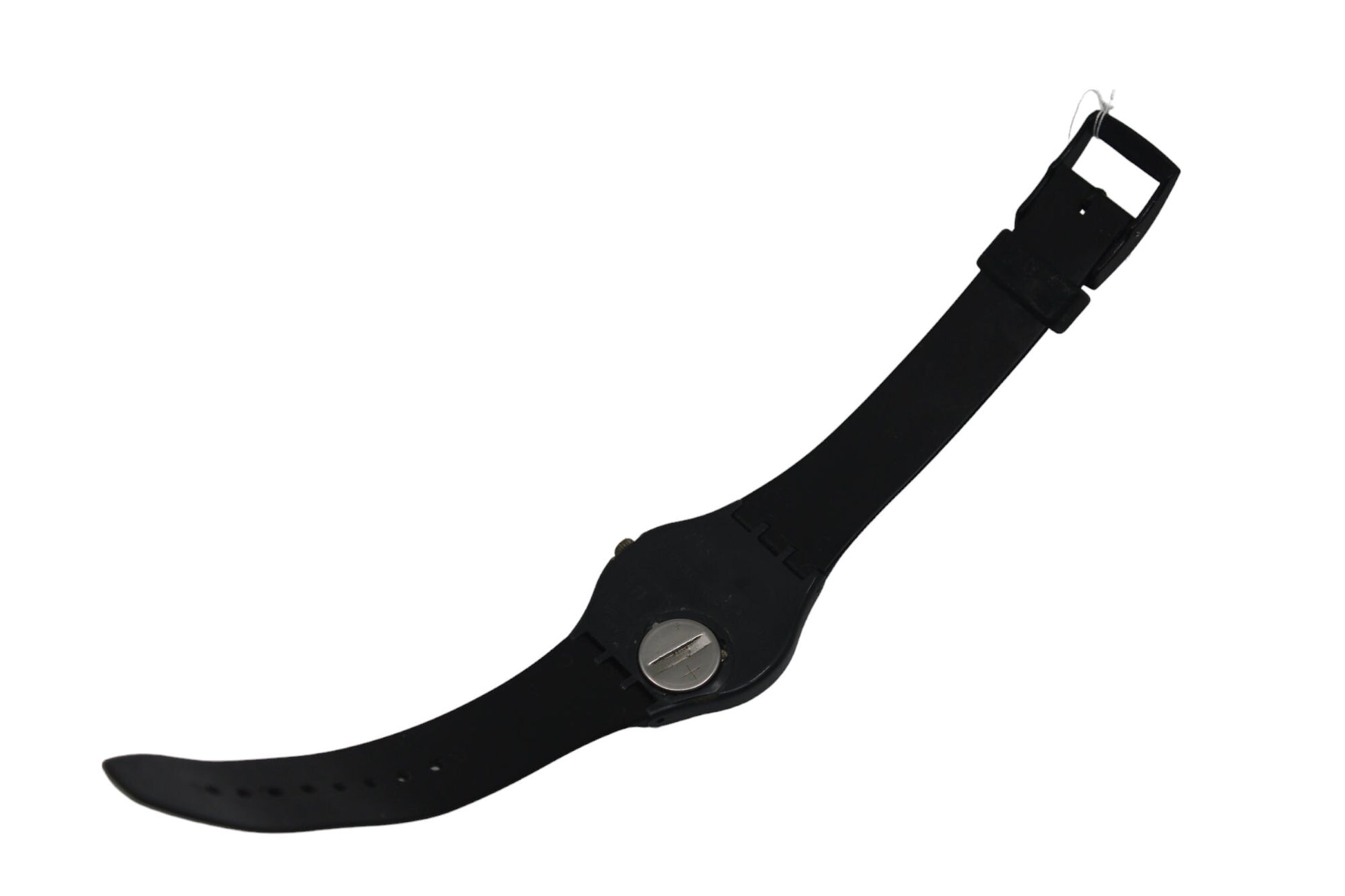 1987 Vintage Gents Swatch 'Silver Circle' GA105, Much used Condition, working 100% READ DESCRIPTION