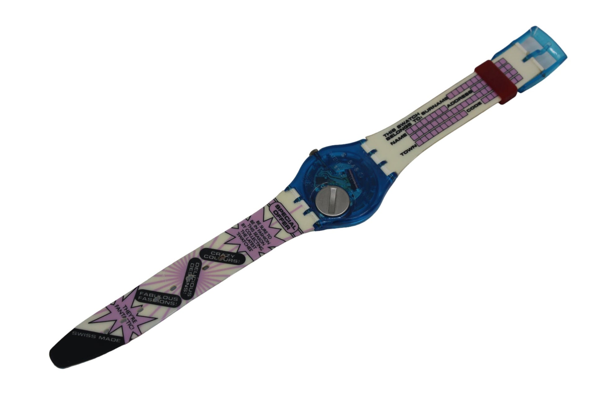 1996 Vintage Gents Swatch 'Good Morning' GN156, Near Mint Condition, working 100% with the original strap