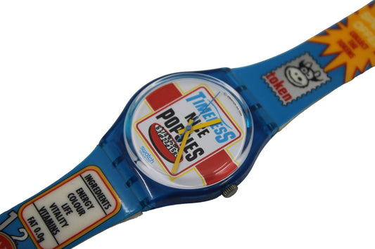 1996 Vintage Gents Swatch 'Good Morning' GN156, Near Mint Condition, working 100% with the original strap