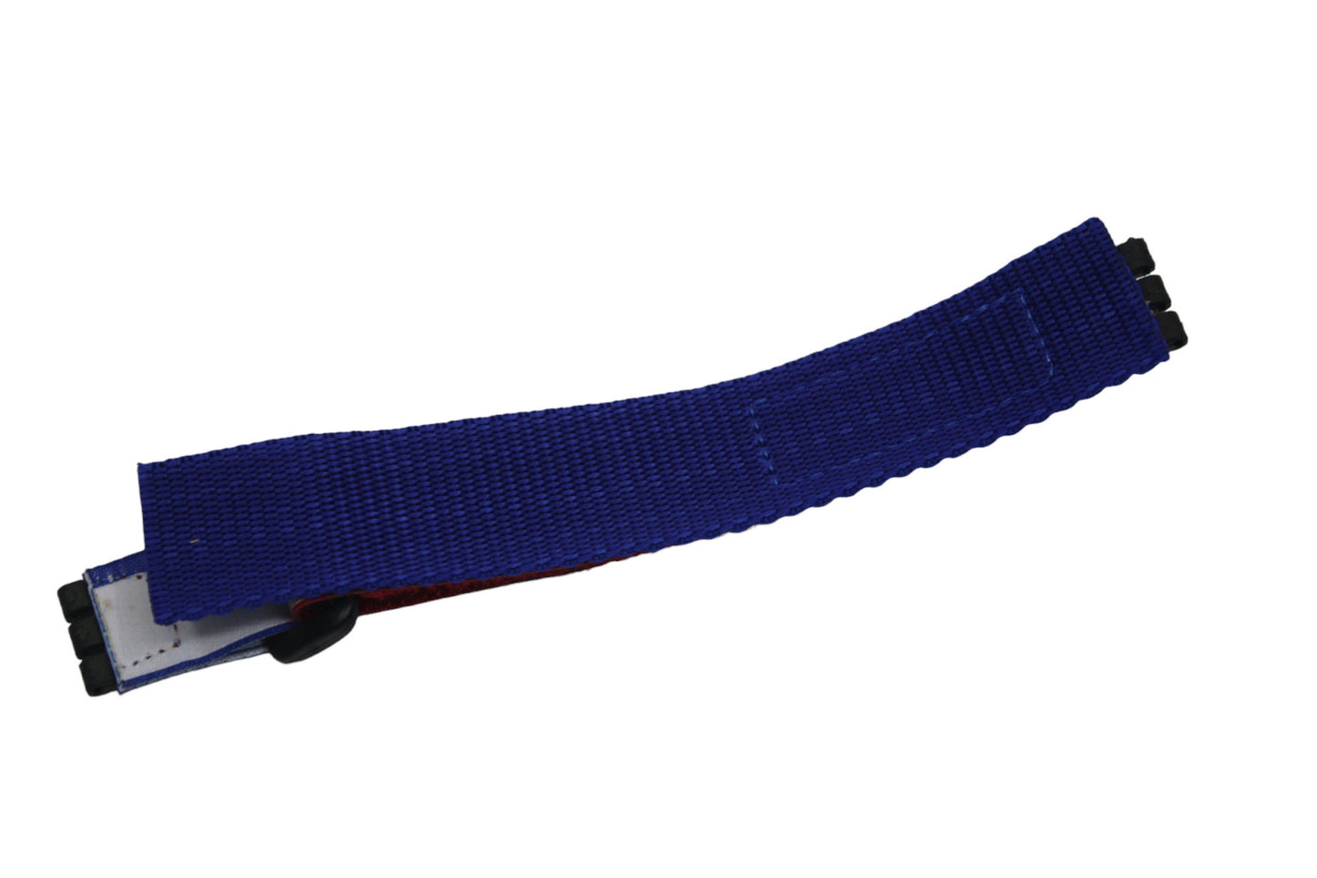 NEW OLD STOCK 17mm Swatch Hook & Loop strap, Blue and Red, SOB405