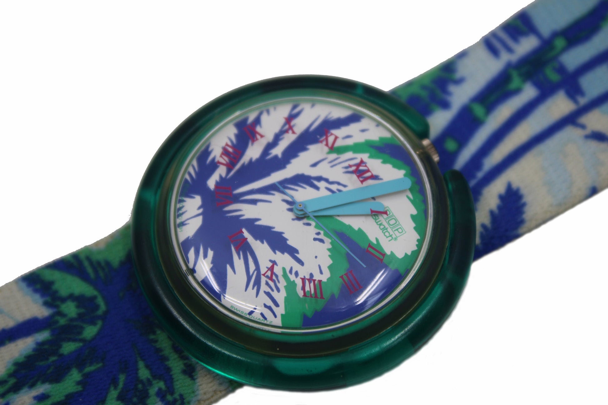 Vintage 1991 PWK158 Pop Swatch, 'Coconut', VERY nice, used condition, NO box, Working 100%