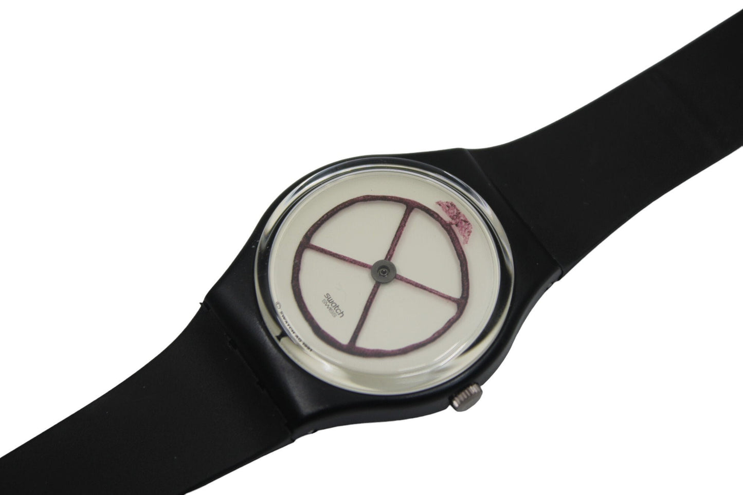 1991 Vintage Gents Swatch 'Wheel Animal' GZ120, new old stock, never worn, working 100%, original strap