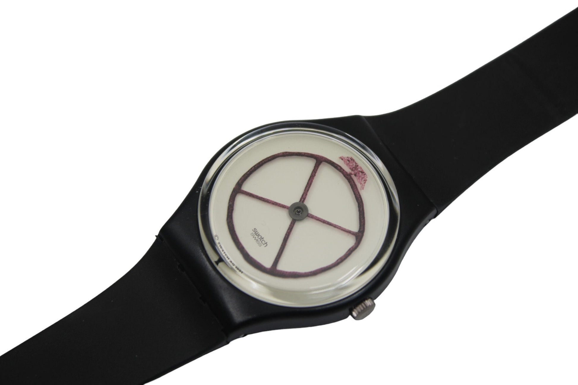 1991 Vintage Gents Swatch 'Wheel Animal' GZ120, new old stock, never worn, working 100%, original strap