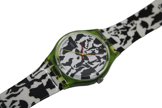 1991 Vintage Gents Swatch 'Flaeck' GZ117, new old stock, never worn, working 100%, original strap
