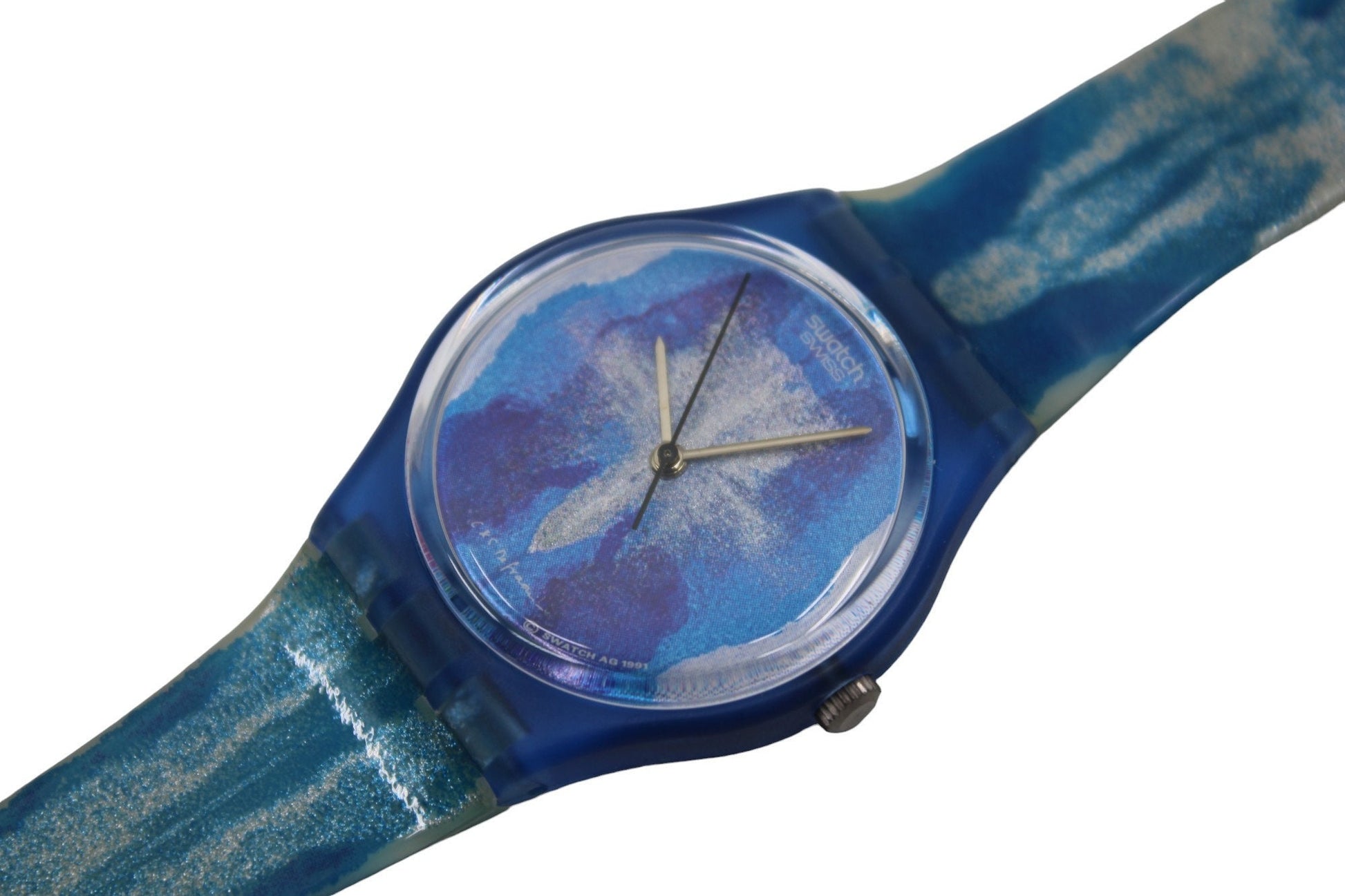 1991 Vintage Gents Swatch 'Test' GZ118, new old stock, never worn, working 100%, original strap
