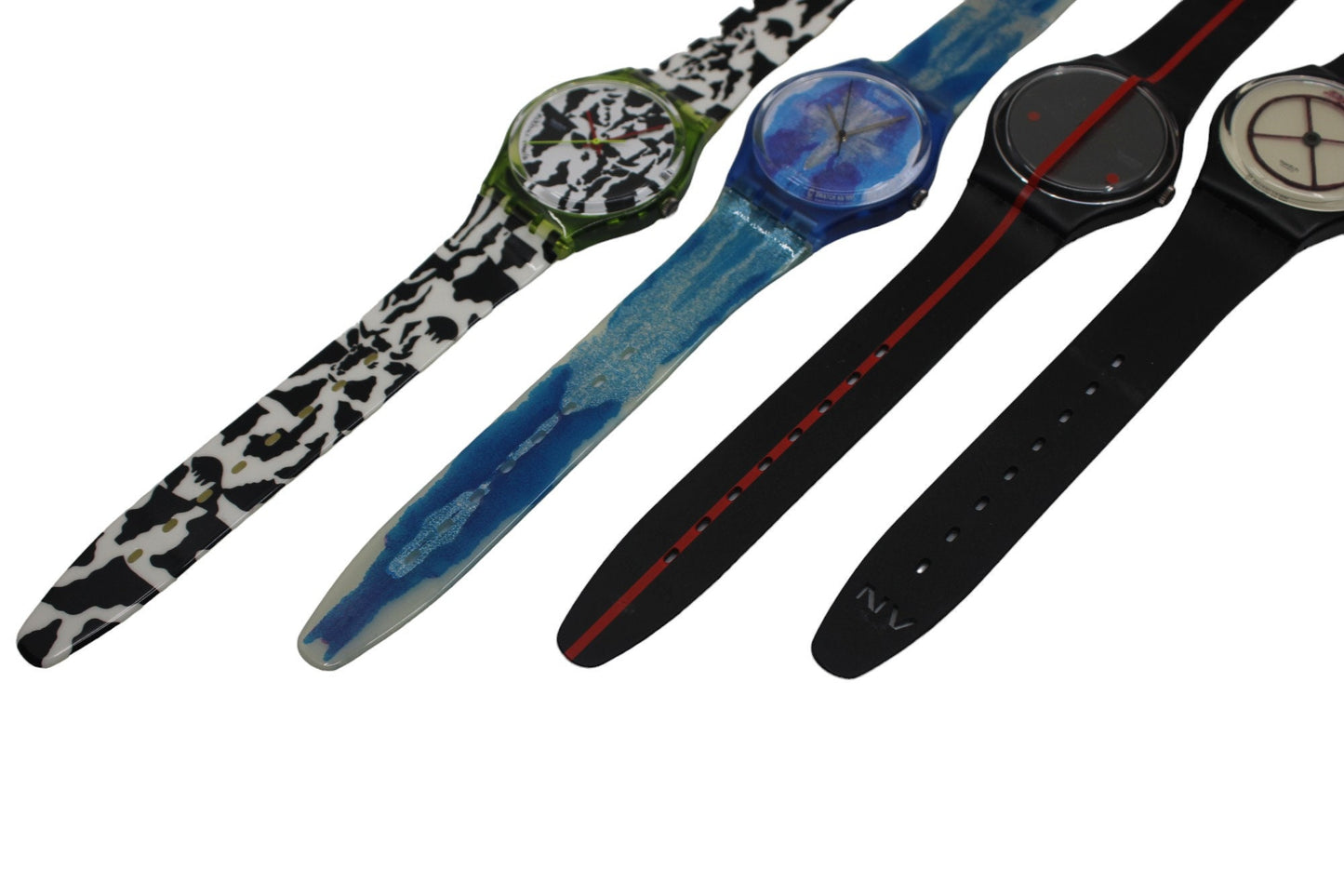 1991 Vintage Gents Swatch SET of 4, 700 yrs Switzerland, new old stock, never worn, working 100%, original strap