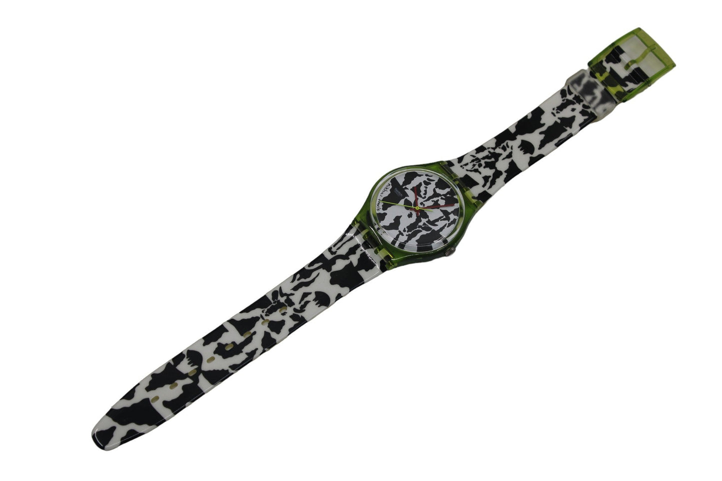 1991 Vintage Gents Swatch 'Flaeck' GZ117, new old stock, never worn, working 100%, original strap
