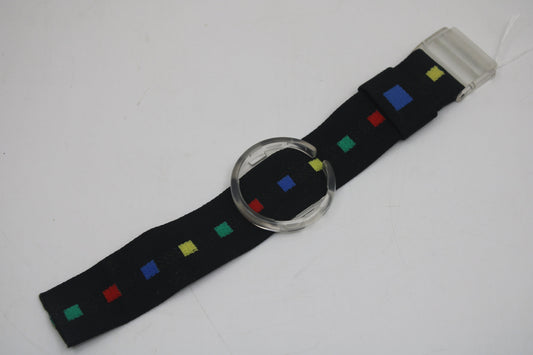 1993 Vintage Pop Swatch Strap, 'Square Parade', PWK171, PopSwatch, used strap, good condition