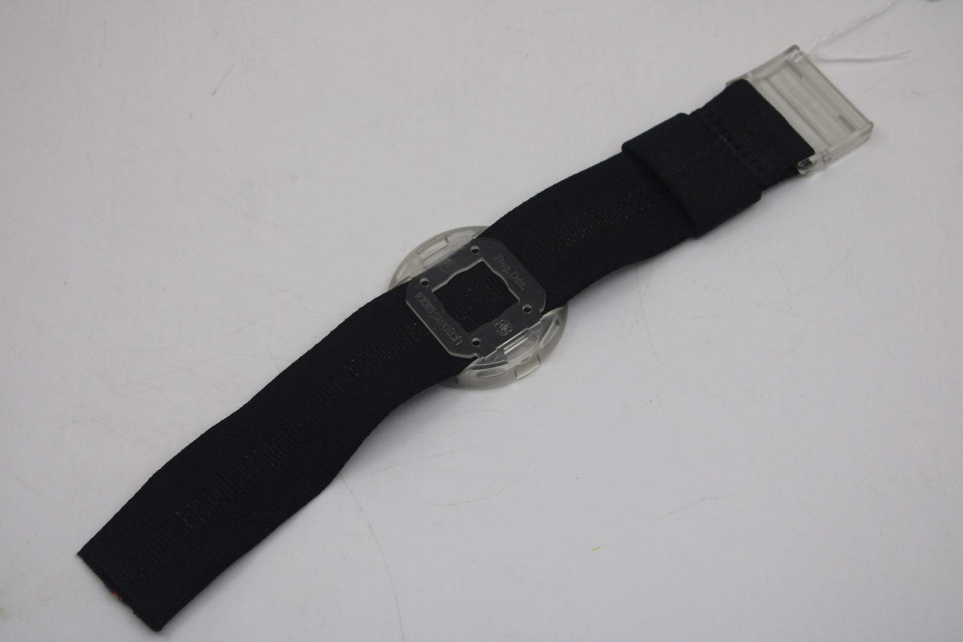 1993 Vintage Pop Swatch Strap, 'Square Parade', PWK171, PopSwatch, used strap, good condition