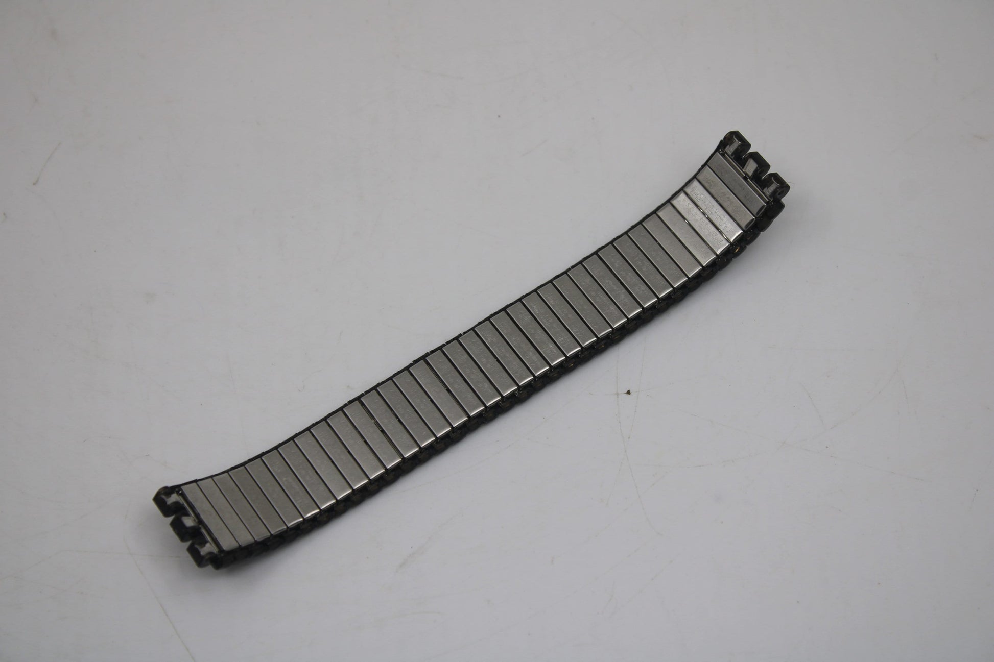 1995, Vintage Swatch Gents Flexi Strap, 'Black Awake', SLN102, 17mm, New Old Stock