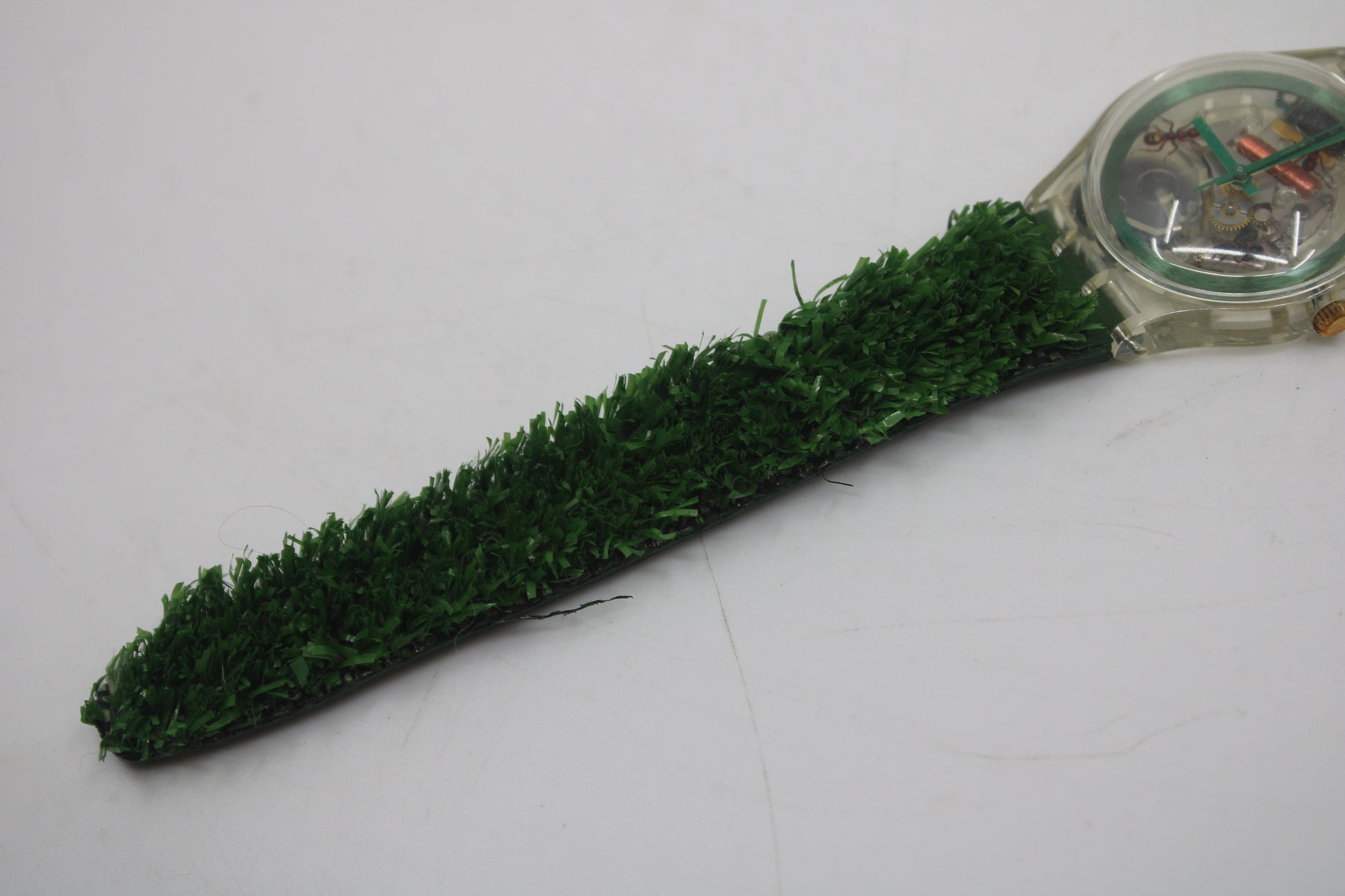 Vintage Gents Swatch 'Garden Turf' SKZ103, NEW OLD STOCK, working 100% with the original strap