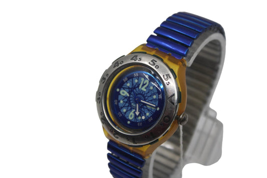 1994 Vintage Swatch Scuba 'Lunaire' SDK113, in a very rough condition, working 100%, with a non-original strap