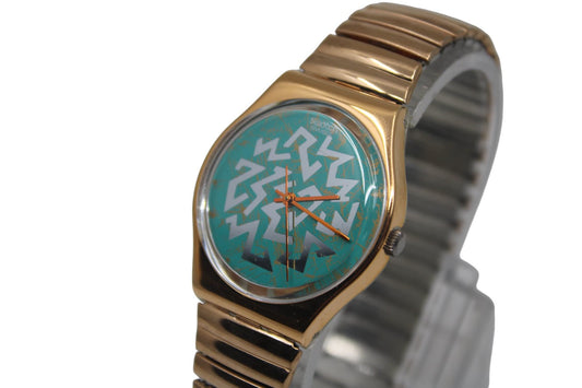 NEW OLD STOCK 1998 Vintage Gents Swatch 'Sign of Samas' GY112, working 100% with the original strap