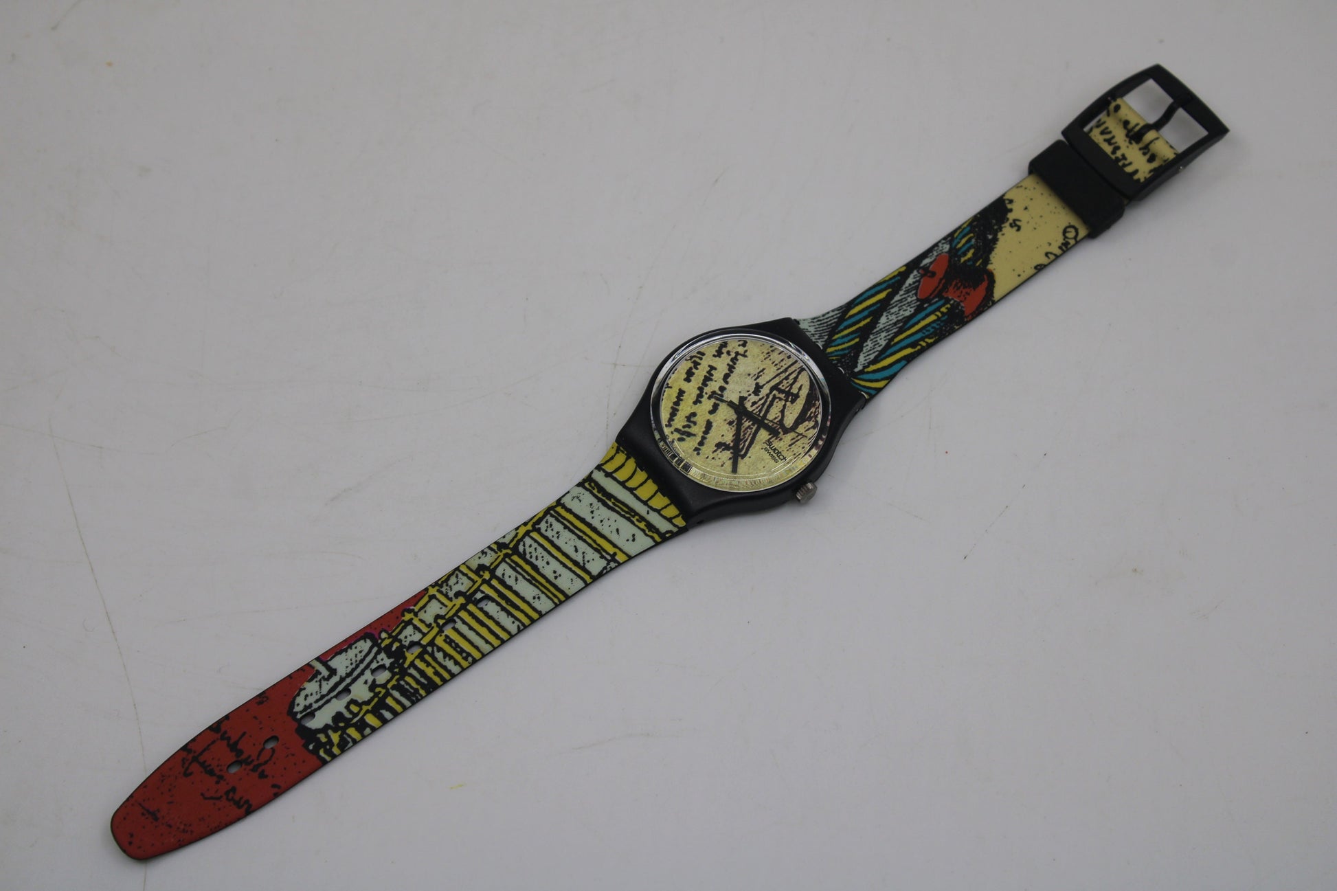 NEW OLD STOCK 1990 Vintage Gents Swatch 'Engineer' GB138, working 100% with the original strap