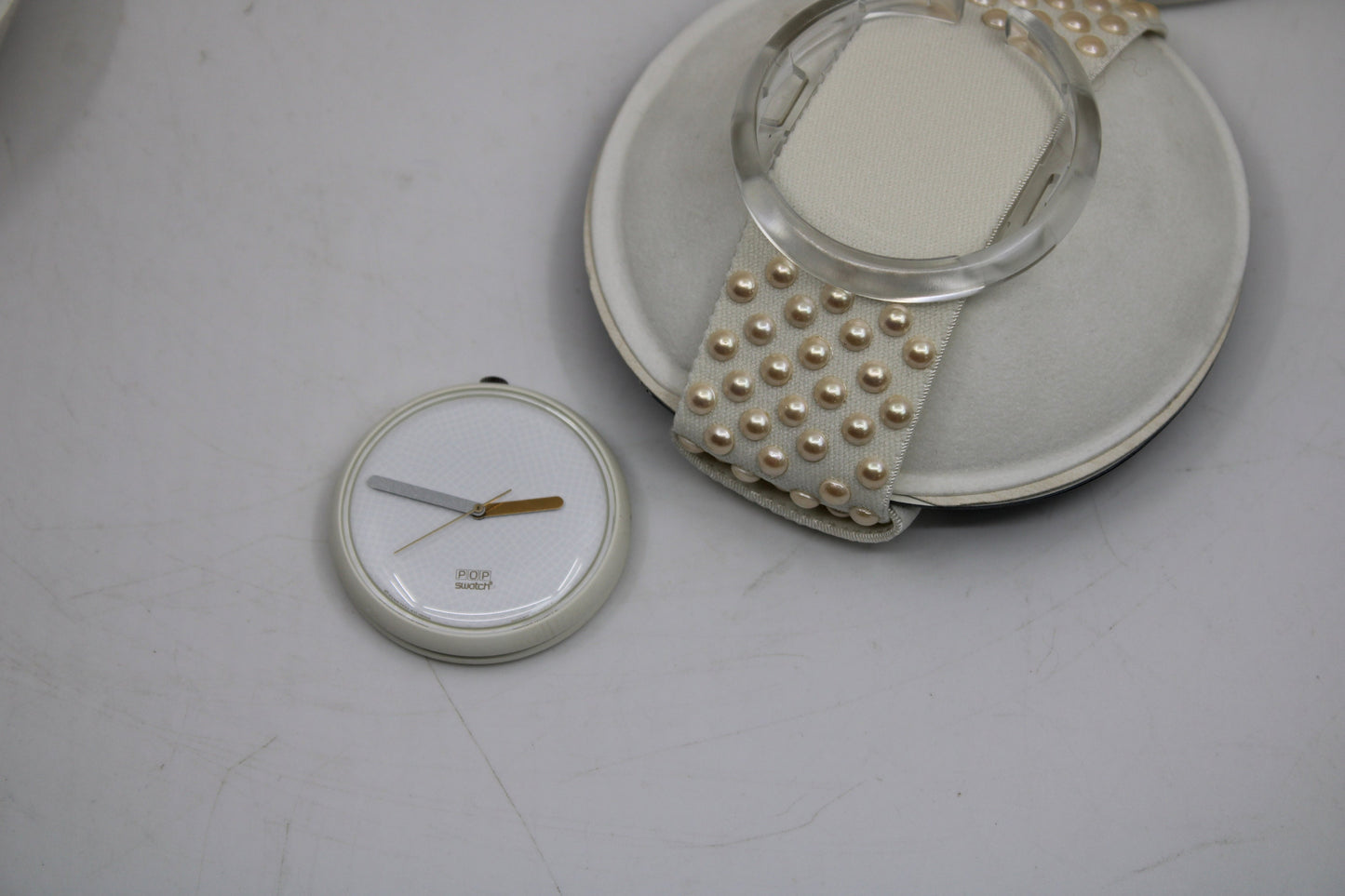 1988, Swatch, PopSwatch, Special 'Blanc de Blanc', PWBW104, NEW OLD STOCK, Never Used