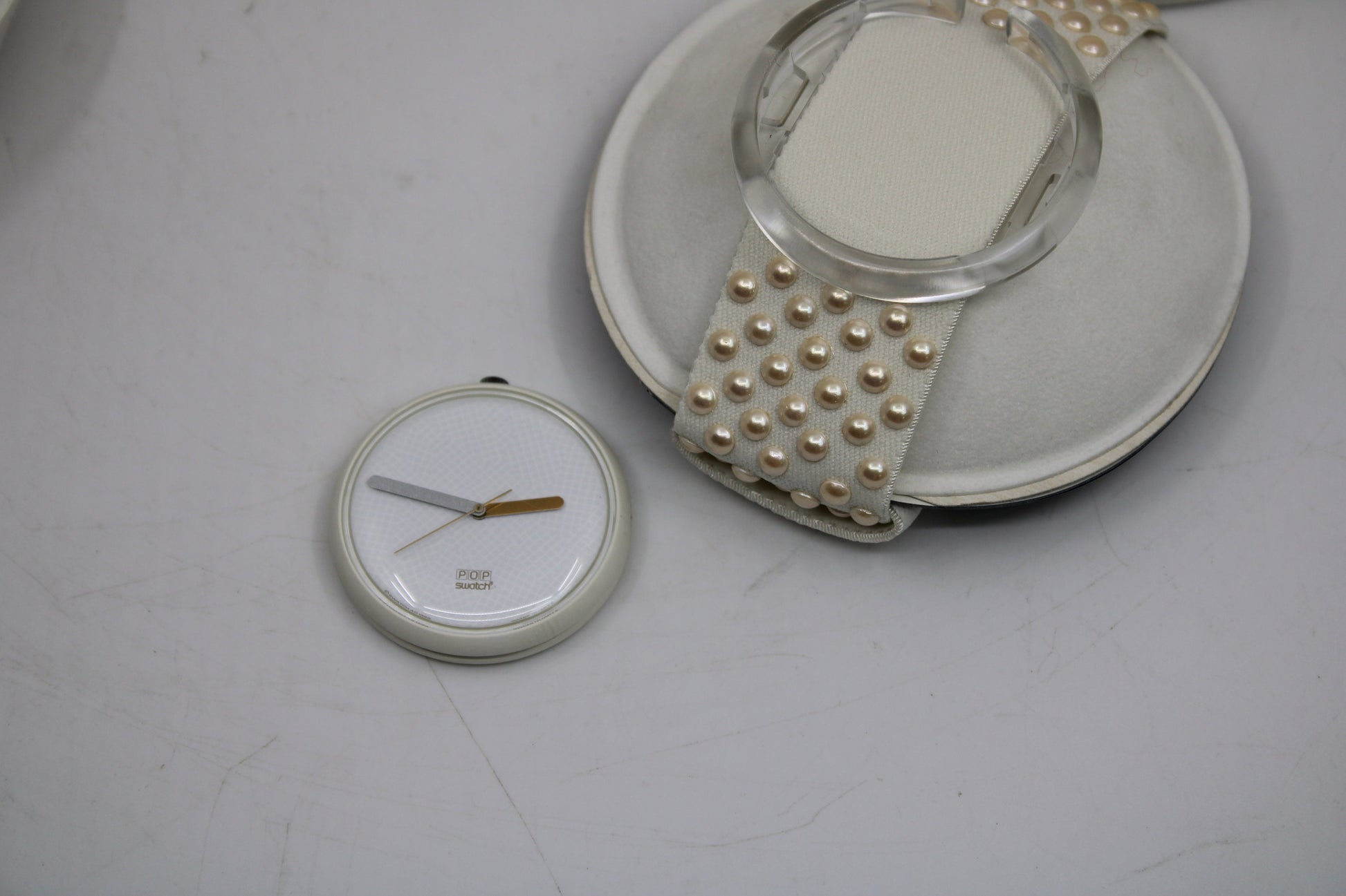 1988, Swatch, PopSwatch, Special 'Blanc de Blanc', PWBW104, NEW OLD STOCK, Never Used