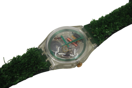 Vintage Gents Swatch 'Garden Turf' SKZ103, NEW OLD STOCK, working 100% with the original strap