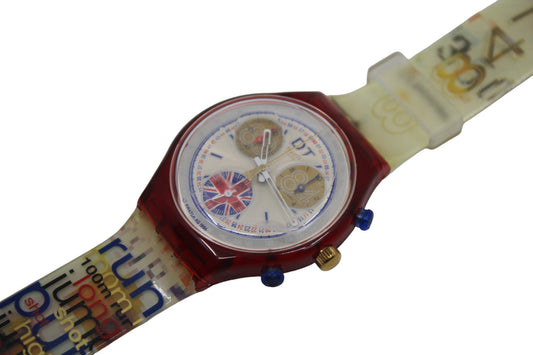 Vintage Olympic Chrono Swatch, 'Daley Thompson', SCZ105, Working 100%, New Old Stock, Never Worn