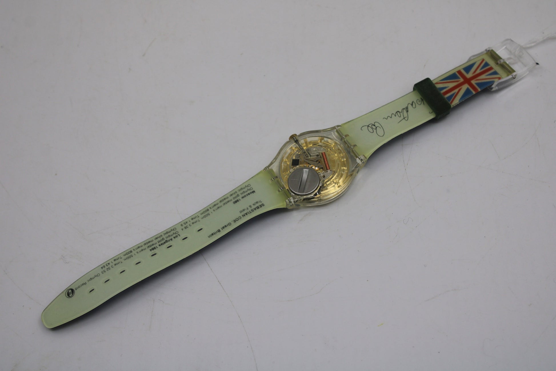Vintage Olympic Gents Swatch 'Sebastian Coe' GZ149, Never Worn, working 100% with original strap