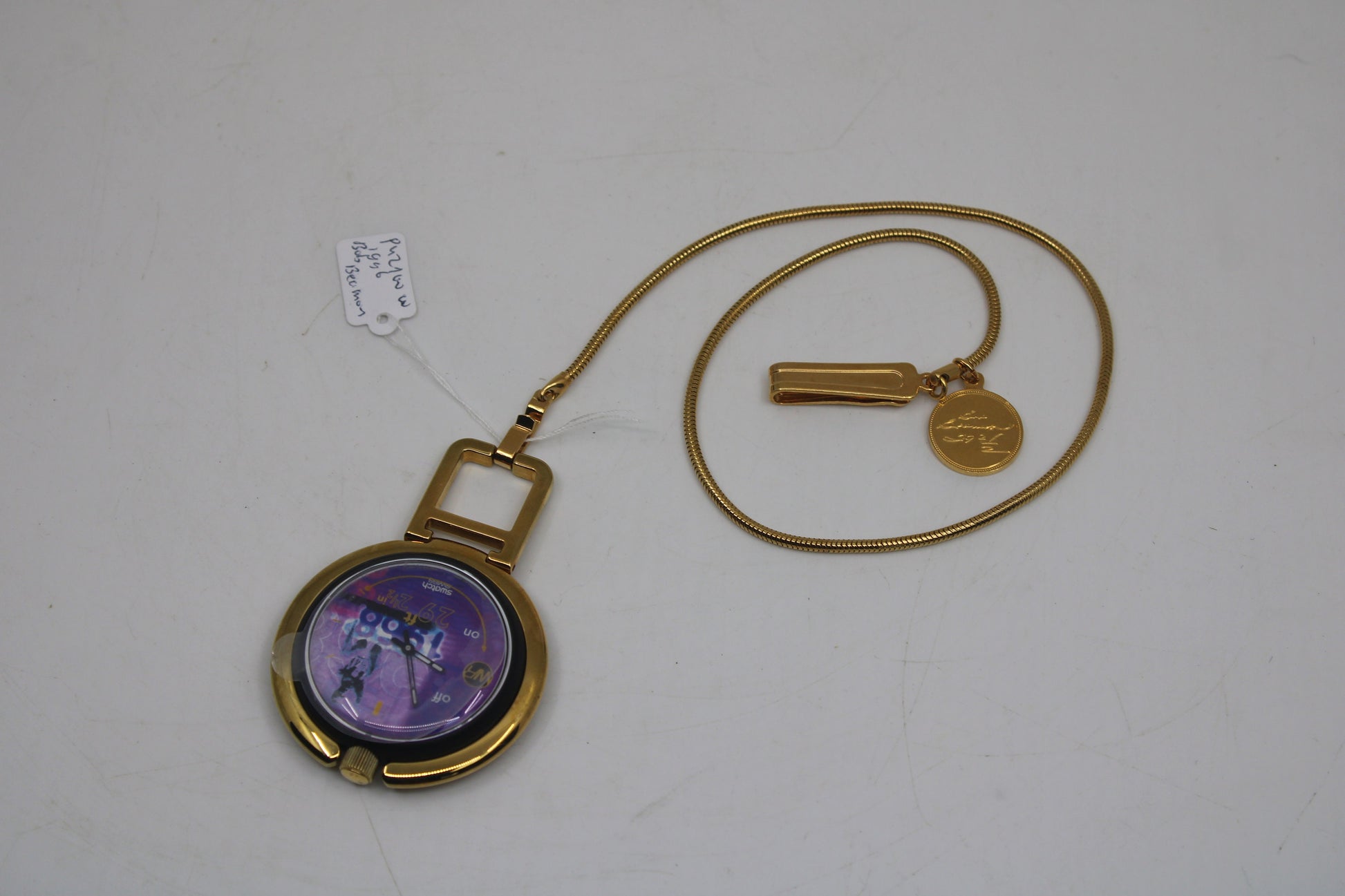 Swatch, PopSwatch, 'Bob Beamon', PUZ100, NEW OLD STOCK, Never Used, Alarm Clock