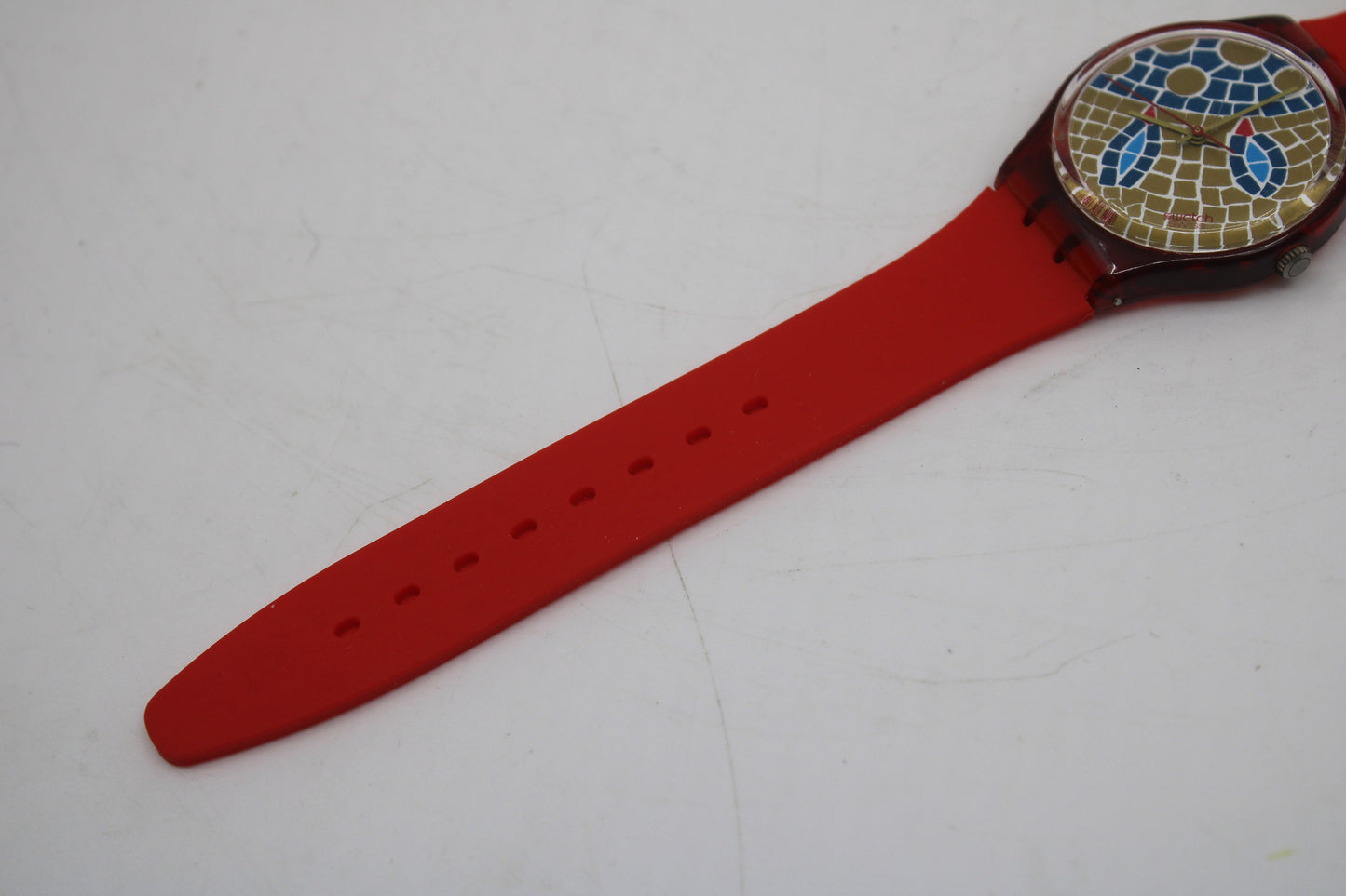 1990, Vintage Gents Swatch, 'Ravenna' GR107, NO box, Read Description, working 100% brand new, NON-original strap
