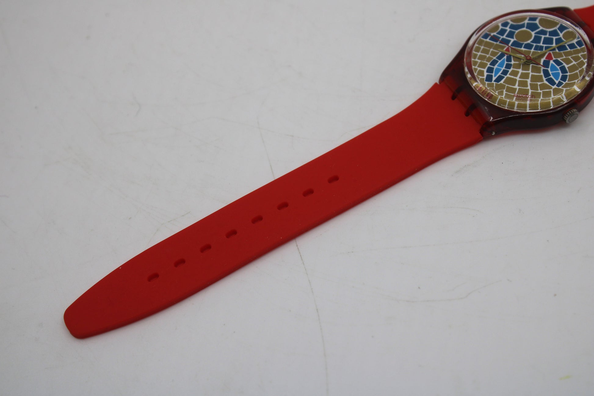 1990, Vintage Gents Swatch, 'Ravenna' GR107, NO box, Read Description, working 100% brand new, NON-original strap
