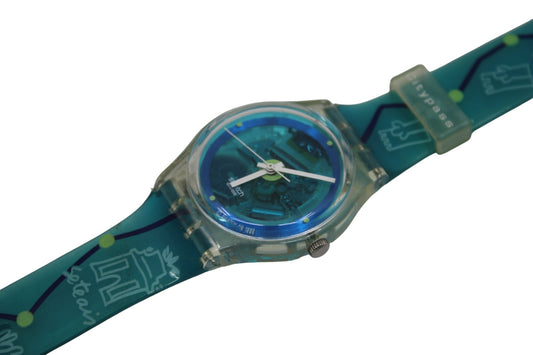 Vintage Gents Access Swatch 'Monte da Lua', SKK113, NO box, In Very Good, Used Condition, working 100%, Original Strap