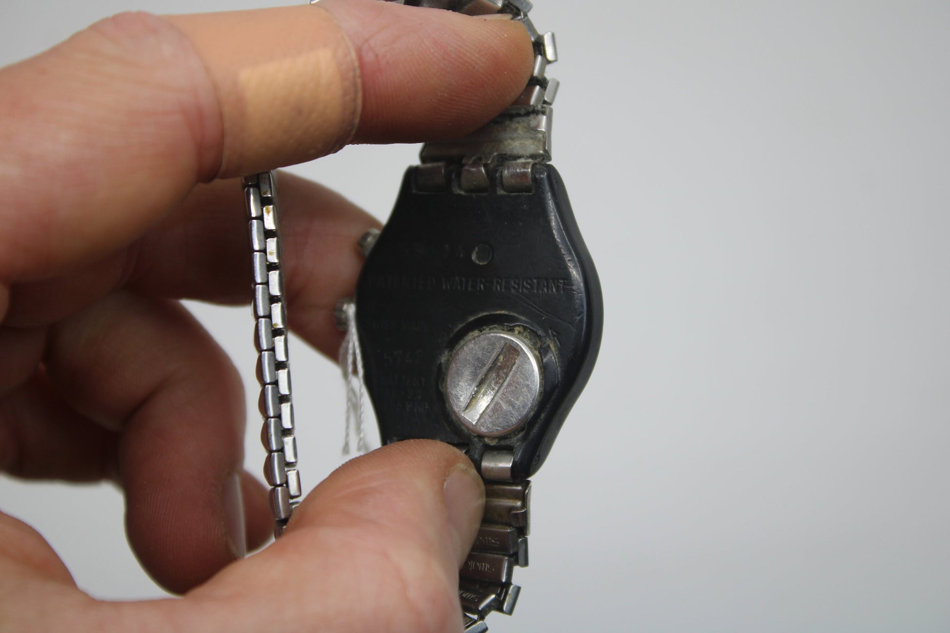 1998 Vintage Gents Loomi Swatch 'Blueon' GB903, VERY much used condition, working 100% with the original strap