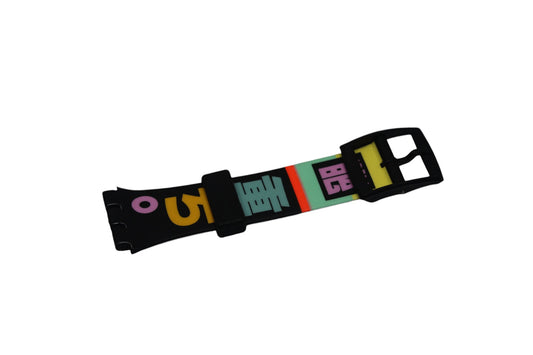 Vintage Swatch Strap, HALF strap ONLY 'Harajuku', GB124, 17mm, Gents, possibly worn, cracked