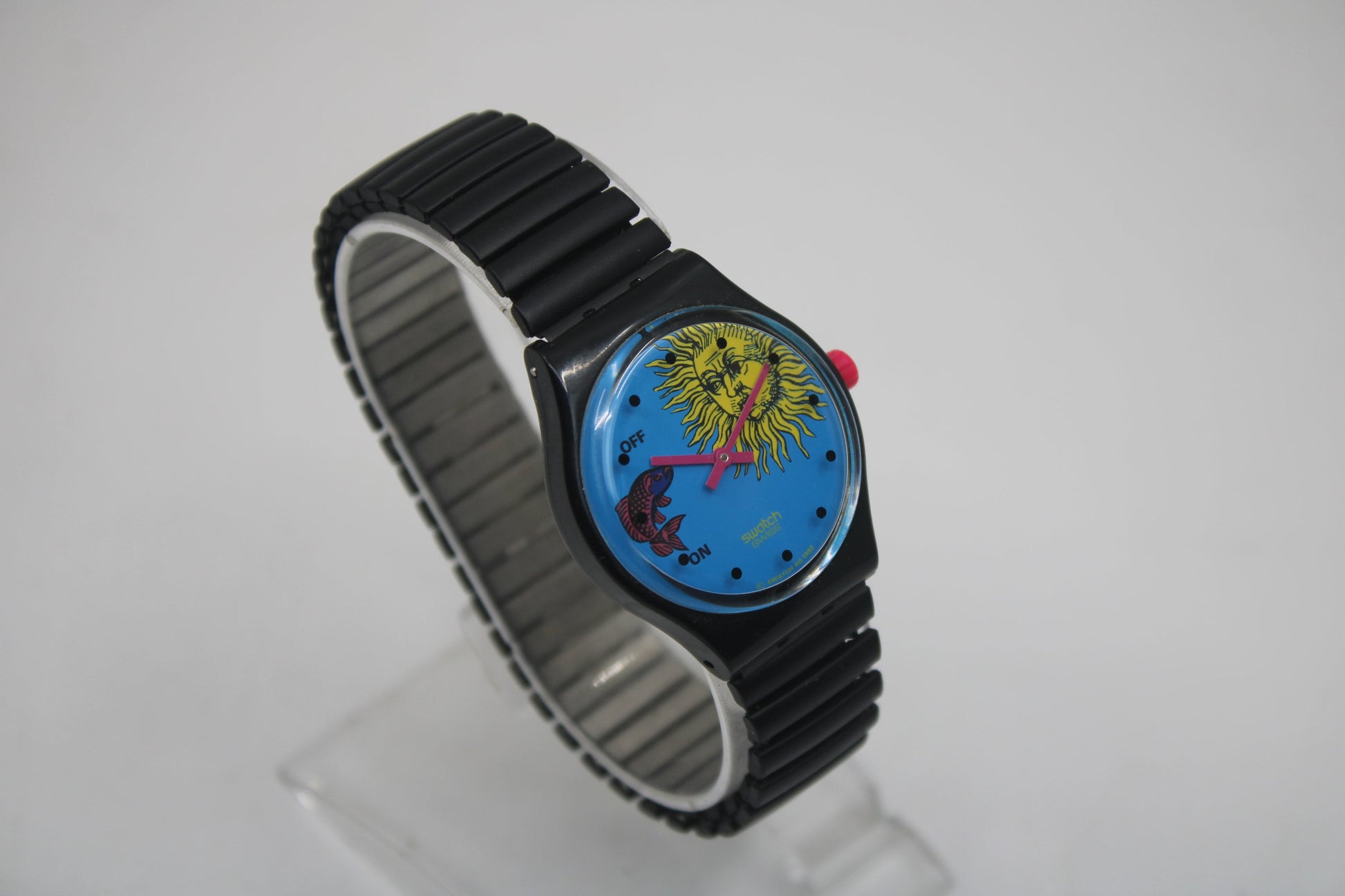 1993 Vintage Musicall Swatch 'Europe in Concert' SLB101, Jean Michel Jarre, NICE, used condition, working 100% with non-original strap