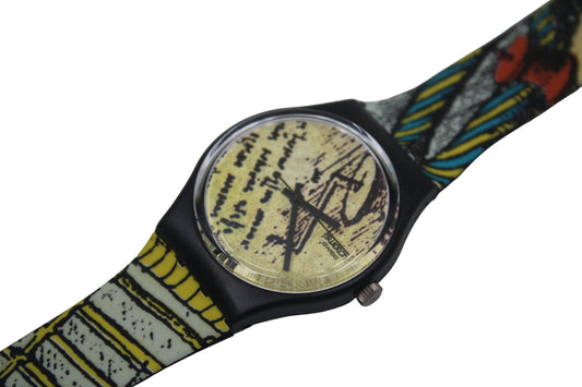 NEW OLD STOCK 1990 Vintage Gents Swatch 'Engineer' GB138, working 100% with the original strap