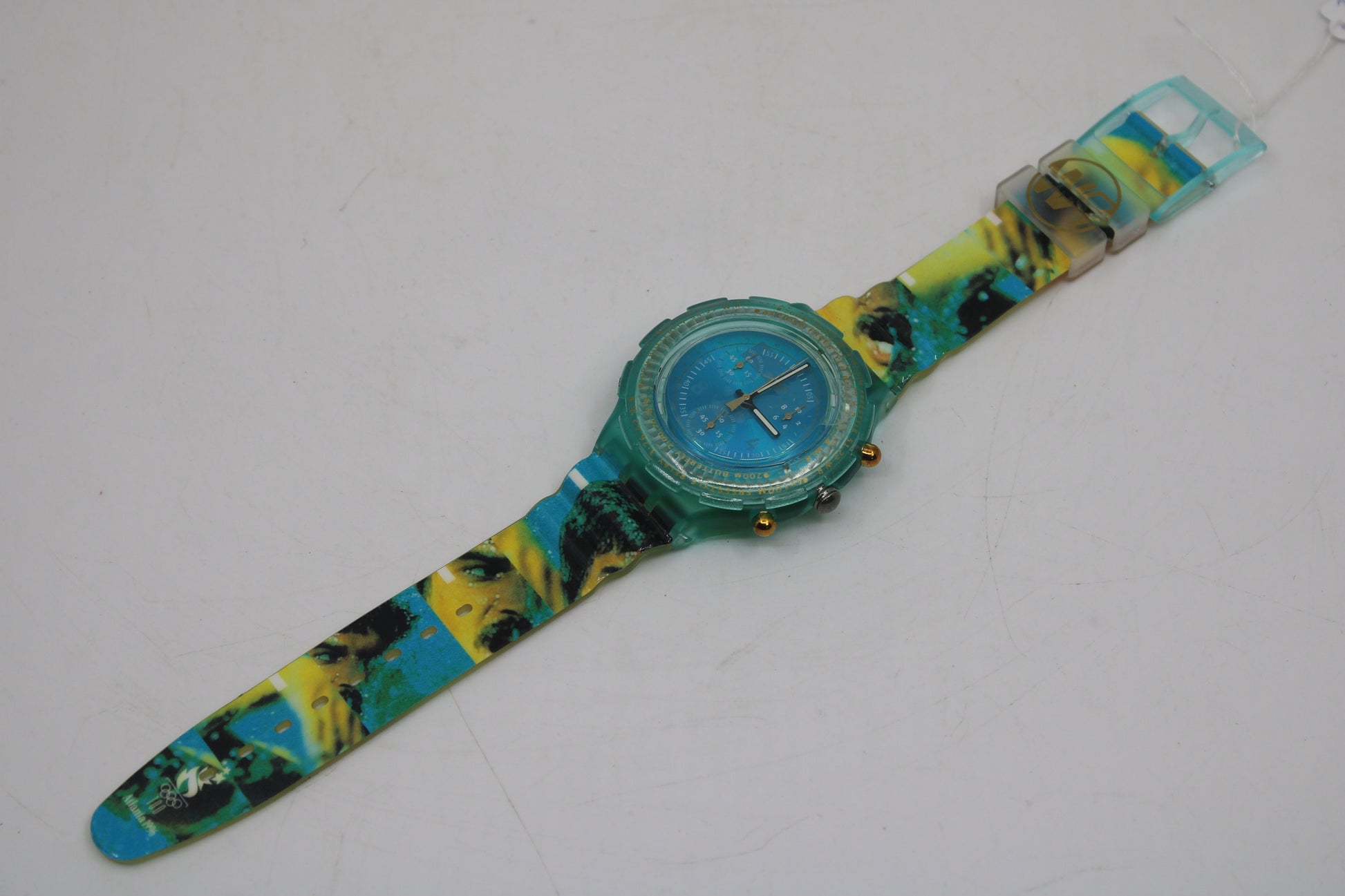 Vintage Swatch Aqua-Chrono Scuba 'Mark Spitz' SBZ103, New Old Stock, Never Worn