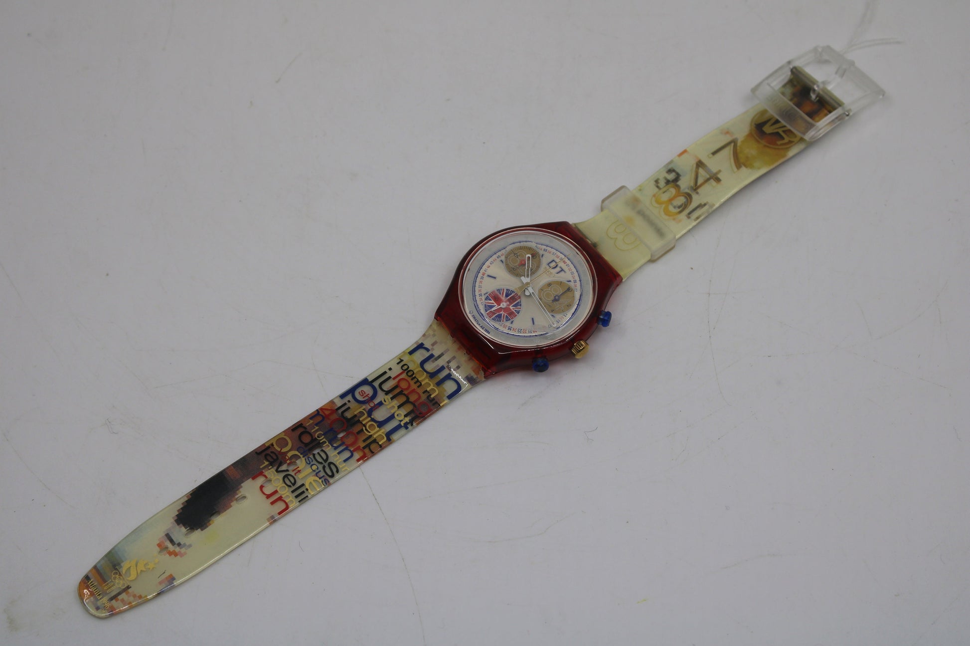 Vintage Olympic Chrono Swatch, 'Daley Thompson', SCZ105, Working 100%, New Old Stock, Never Worn