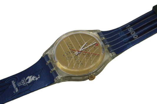 Vintage Olympic Gents Swatch 'Sebastian Coe' GZ149, Never Worn, working 100% with original strap