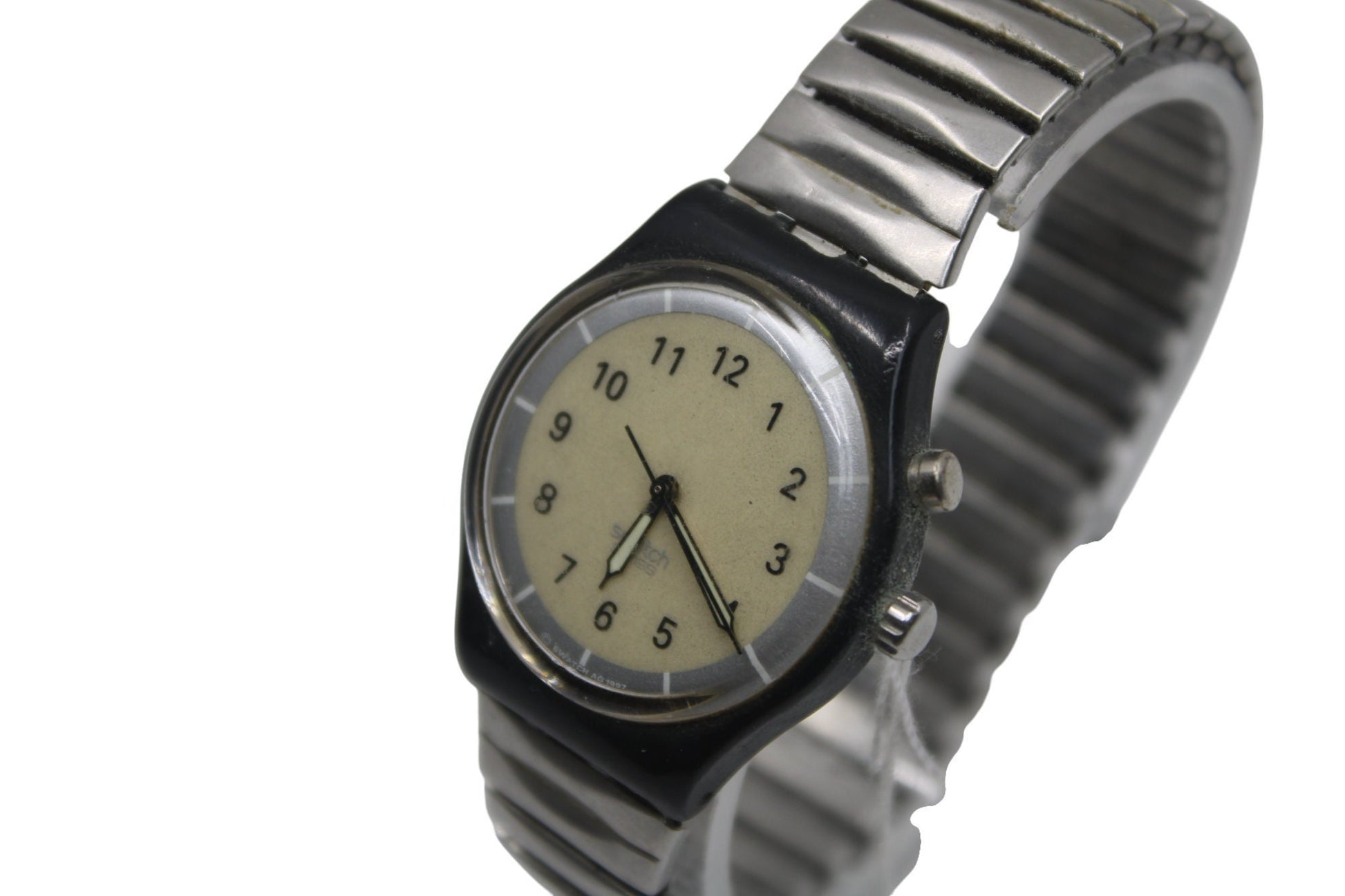 1998 Vintage Gents Loomi Swatch 'Blueon' GB903, VERY much used condition, working 100% with the original strap